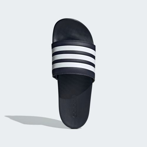 Adidas Mens Adilette Comfort 3 Stripes Legend Ink/Cloud White