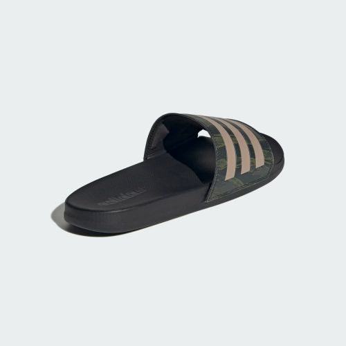 Adidas Mens Adilette Comfort 3 Stripes Carbon/Blanch Cargo/Carbon