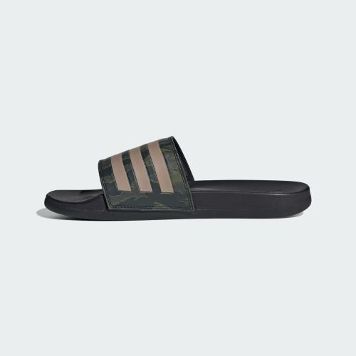 Adidas Mens Adilette Comfort 3 Stripes Carbon/Blanch Cargo/Carbon