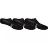 Asics Mens Pace Invisible Sock 3 Pack Performance Black