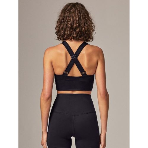 Running Bare Womens Made To Move Sports Bra Black