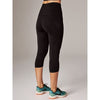 Running Bare Womens Peach Flex 3/4 Tights Black