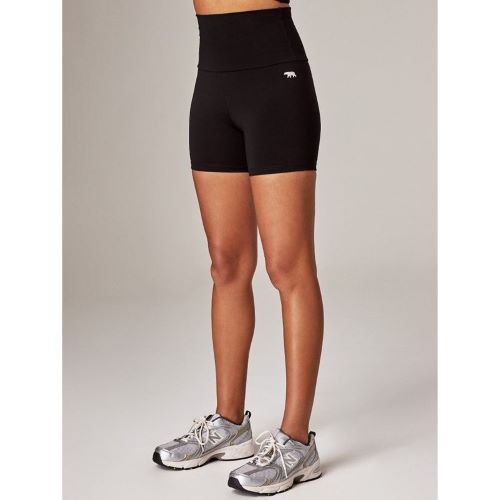 Running Bare Womens Studio 4 Inch Bike Tight Black