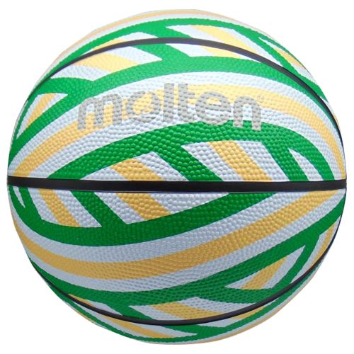 Molten Rubber Cover 8 Panel Basketball Size 7 Green/Yellow