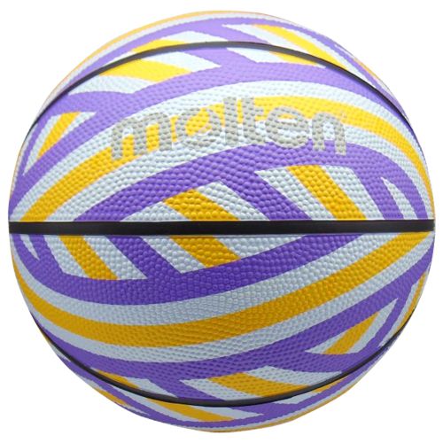 Molten Rubber Cover 8 Panel Basketball Size 7 Violet/Yellow