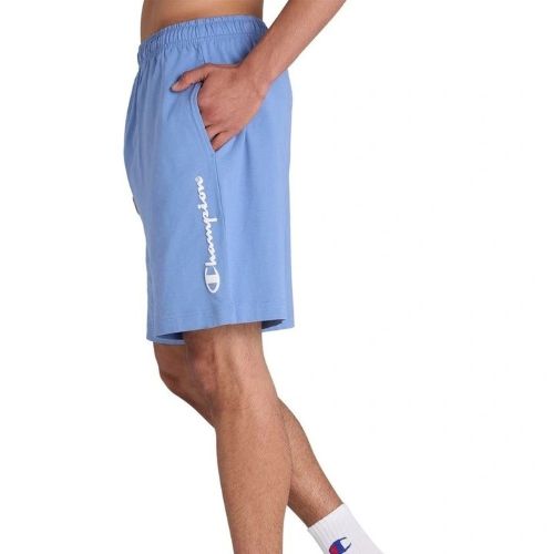 Champion Mens Puff Script Jersey Short Frontier Blue