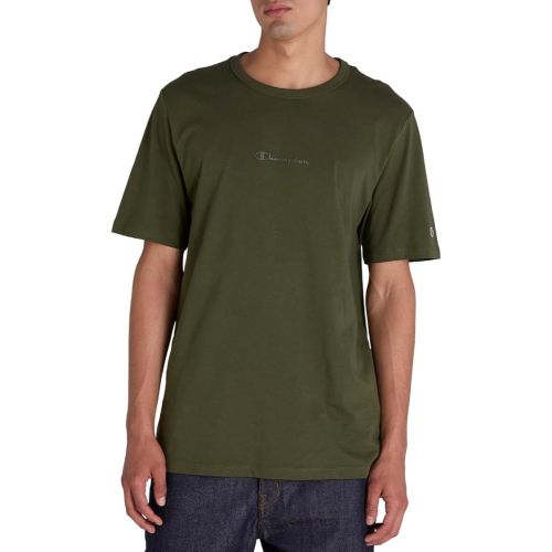 Champion Mens Tonal Script Tee Prep Green