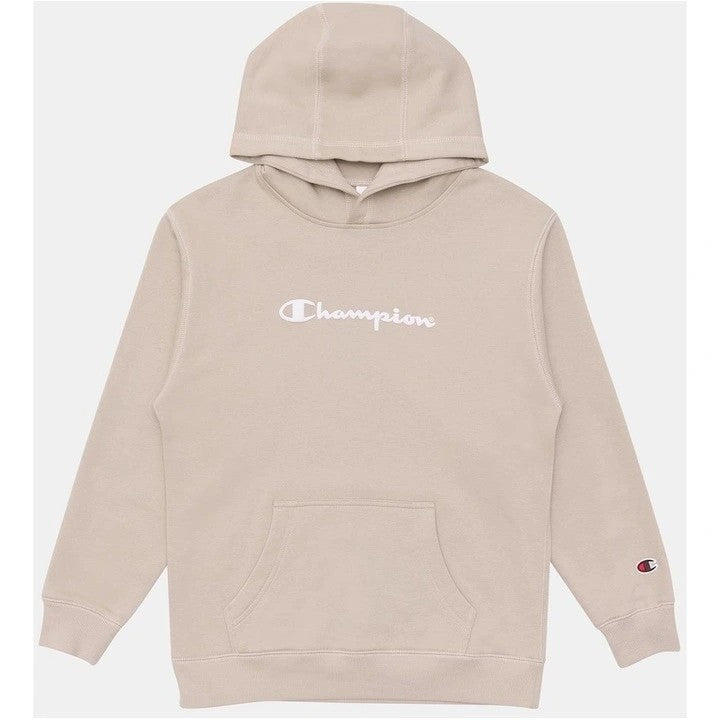 Champion Kids Puff Script Hoodie Champagne Frost