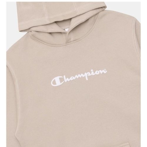 Champion Kids Puff Script Hoodie Champagne Frost