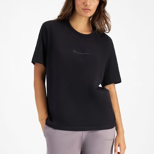 Champion Womens Script Tonal Short Sleeve Tee Black