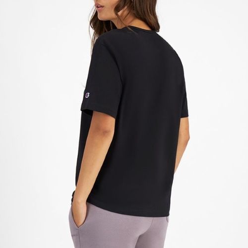 Champion Womens Script Tonal Short Sleeve Tee Black