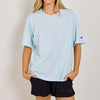Champion Womens Script Tonal Short Sleeve Tee Spring Sky Blue