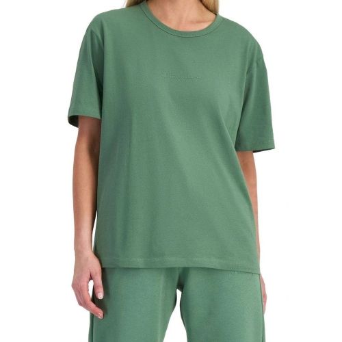 Champion Womens Script Tonal Short Sleeve Tee Oak Green