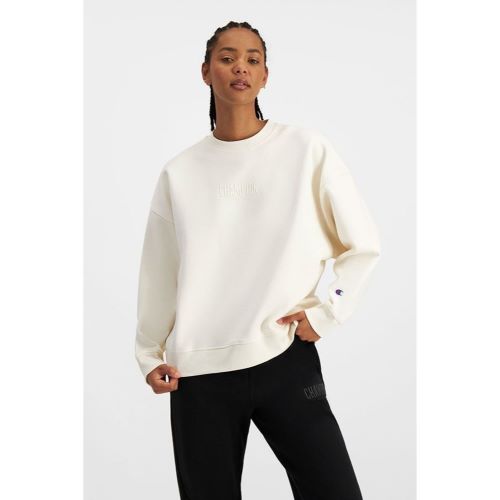 Champion Womens Rochester Base OS Crew Sweat White Ferrari