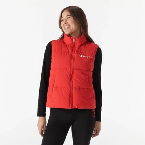 Champion Womens Rochester Puffer Vest Team Red Scarlet
