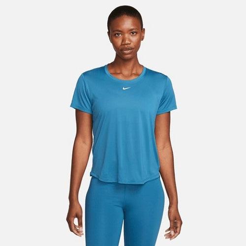 Nike Womens Dri-FIT One Short Sleeve Top Industrial Blue/White