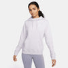 Nike Womens Club Fleece Funnel Pullover Hoodie Oxygen Purple Heather/White