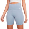 Nike Womens Nike One Dri-FIT High Rise 7 Inch Short Indigo Haze/White