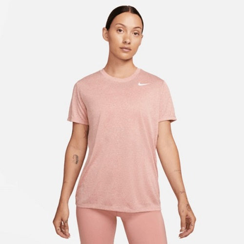 Nike Womens Dri-FIT Relaxed Tee Red Stardust/Pure Heather/White