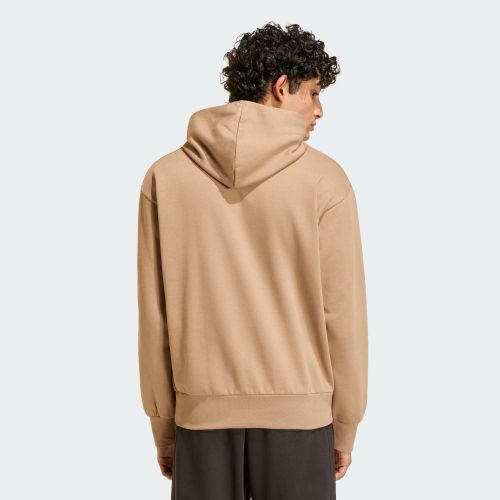 Adidas Mens Essentials Feel Cozy Hoodie Khaki Six/Black
