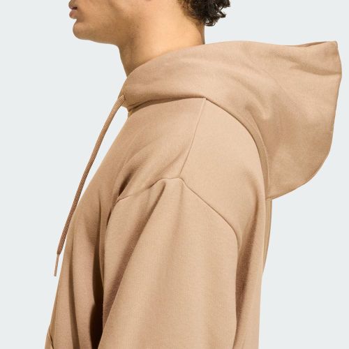 Adidas Mens Essentials Feel Cozy Hoodie Khaki Six/Black