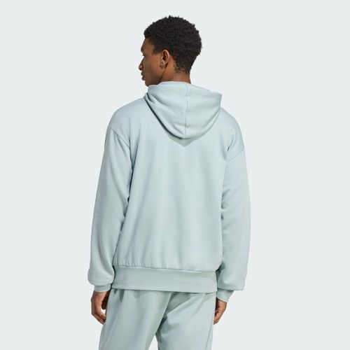 Adidas Mens Feel Cozy Hoodie Wonder Sage/White