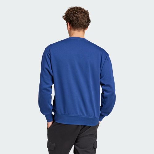 Adidas Mens Feelcozy Fleece Sweat Dark Blue/White