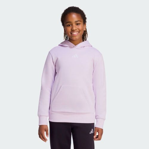 Adidas Kids Small Logo Fleece Hoodie Ice Lavendar/White
