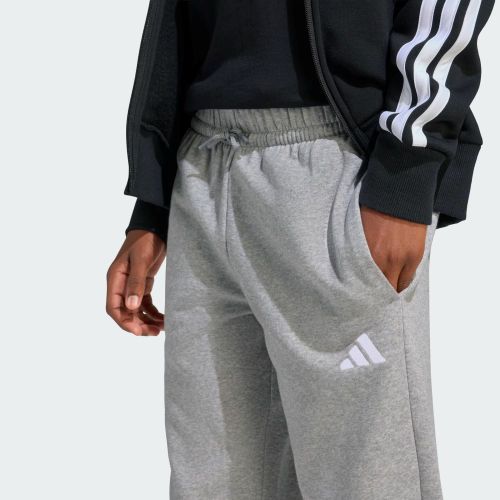 Adidas Kids Small Logo Fleece Pant Medium Grey Heather/White