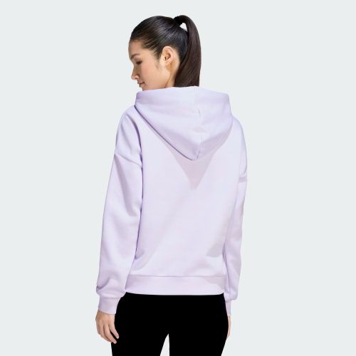 Adidas Womens Small Logo Feel Cozy Hoodie Frozen Purple/White