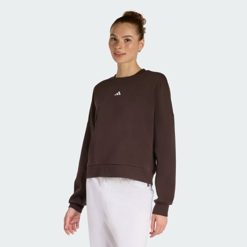 Adidas Womens Small Logo Feel Cozy Sweat Aurora Coffee/White