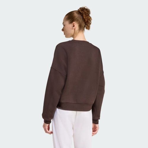 Adidas Womens Small Logo Feel Cozy Sweat Aurora Coffee/White