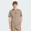 Adidas Mens Small Logo Single Jersey Tee Khaki Six/Black