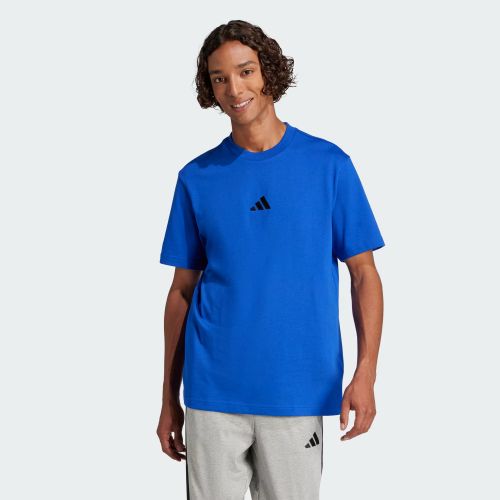 Adidas Mens Small Logo Single Jersey Tee Royal Blue/Black