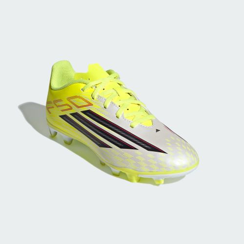 Adidas Kids F50 Club FG/MG Football Boots Solar Yellow 2/Core Black/Lucid Red