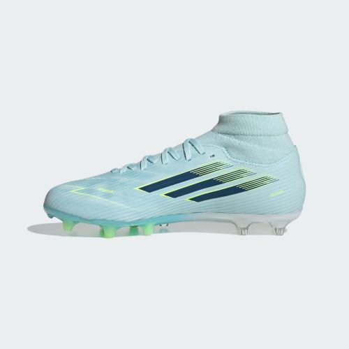 Adidas Adults F50 SparkFusion League Mid Cut FG/AG Almost Blue/Dusky Petrol/Hi-Res Yellow