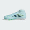 Adidas Adults F50 SparkFusion League Mid Cut FG/AG Almost Blue/Dusky Petrol/Hi-Res Yellow