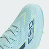 Adidas Adults F50 SparkFusion League Mid Cut FG/AG Almost Blue/Dusky Petrol/Hi-Res Yellow