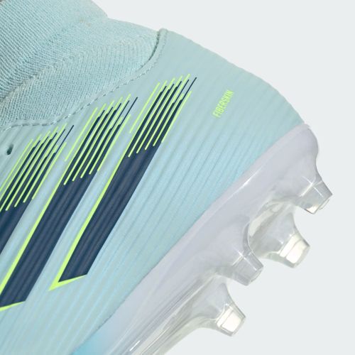 Adidas Adults F50 SparkFusion League Mid Cut FG/AG Almost Blue/Dusky Petrol/Hi-Res Yellow