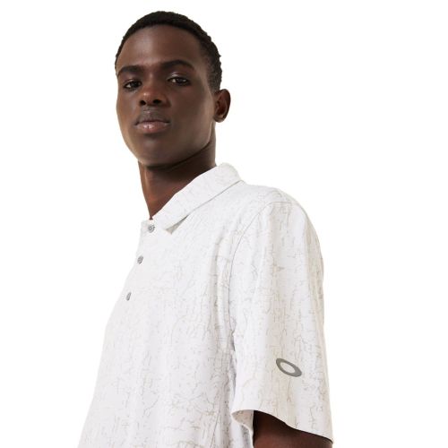 Oakley Mens Resist Jacquard Polo Shirt White