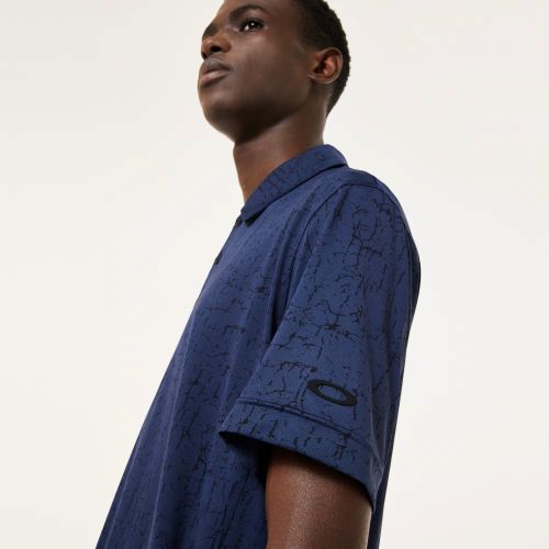 Oakley Mens Resist Jacquard Polo Shirt Abyss