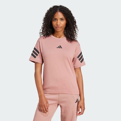 Adidas Womens Future Icons 3 Stripes Tee Warm Clay/Black