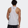 Adidas Mens Run Logo Tank White