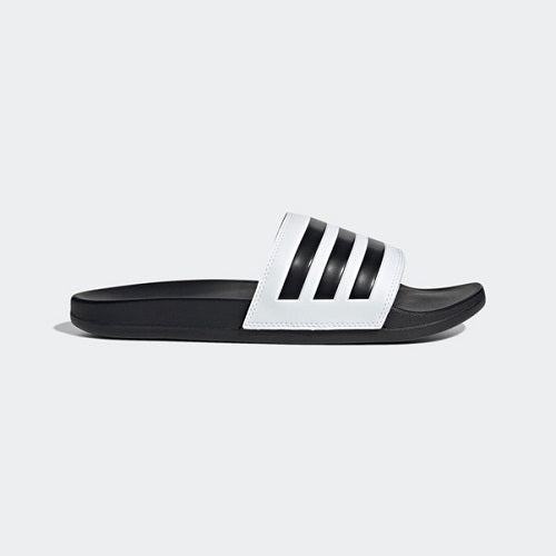 Adidas Mens Adilette Comfort 3 Stripes Cloud White/Core Black