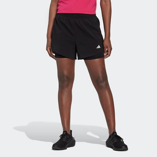 Adidas Womens Made for Training Minimal 2in1 Shorts Black/White
