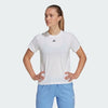 Adidas Womens Aeroready Minimal Branding Crew Tee White