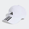 Adidas Mens Aeroready 3 Stripes Baseball Cap White/Black