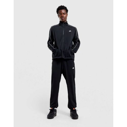 Nike Mens Club Poly-Knit Tracksuit Black/White
