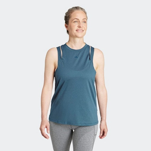 Adidas Womens Train Essentials 3 Bar Logo Tank Arctic Night