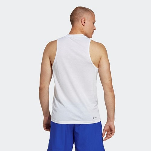 Adidas Mens Train Essentials Feelready Tank White/Black